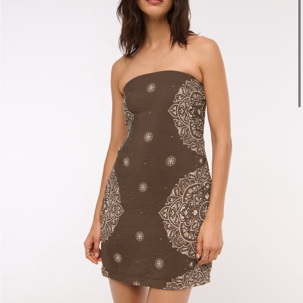 Abercrombie & Fitch Strapless Brown Dress